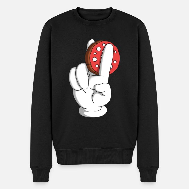 Salami oft 2 Finger - Männer Premium Bio Pullover - Schwarz