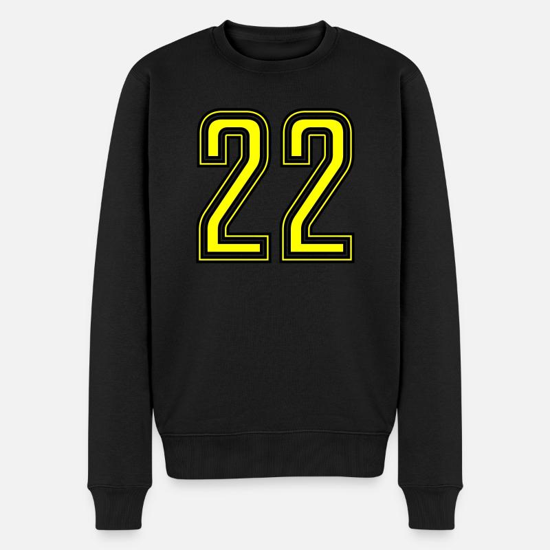 22 - Männer Premium Bio Pullover - Schwarz