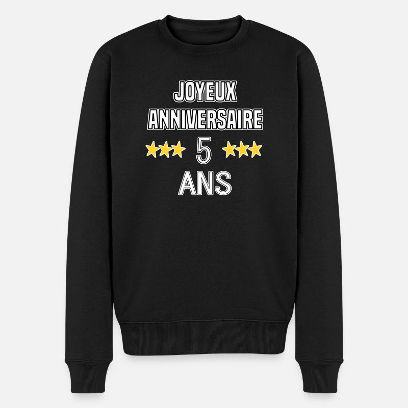Joyeux Anniversaire 5 Ans - Pull Premium bio Homme - noir