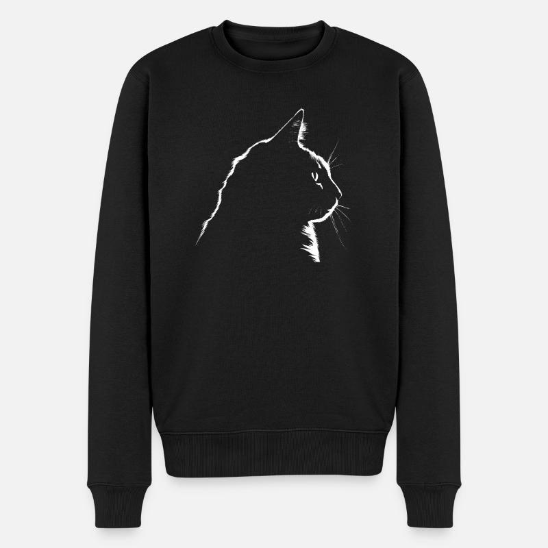 Chat, Motif De Chat - Pull Premium bio Homme - noir