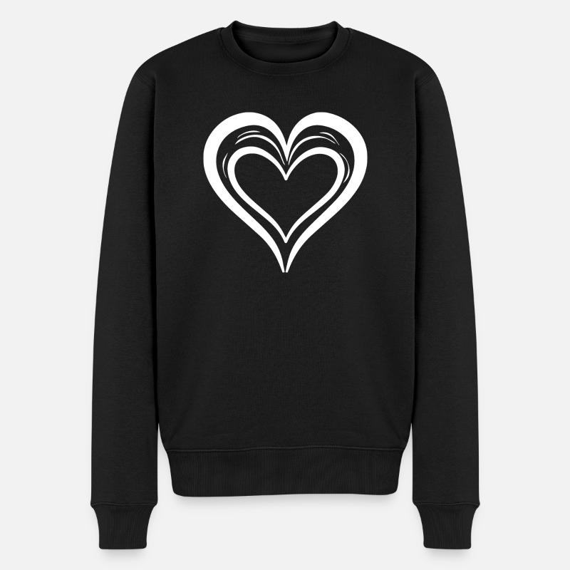 Cœur - Pull Premium bio Homme - noir