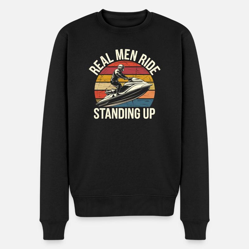 Adrénaline sur l’eau - Pull Premium bio Homme - noir