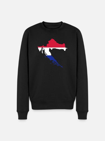 Kroatien - Männer Premium Bio Pullover - Schwarz