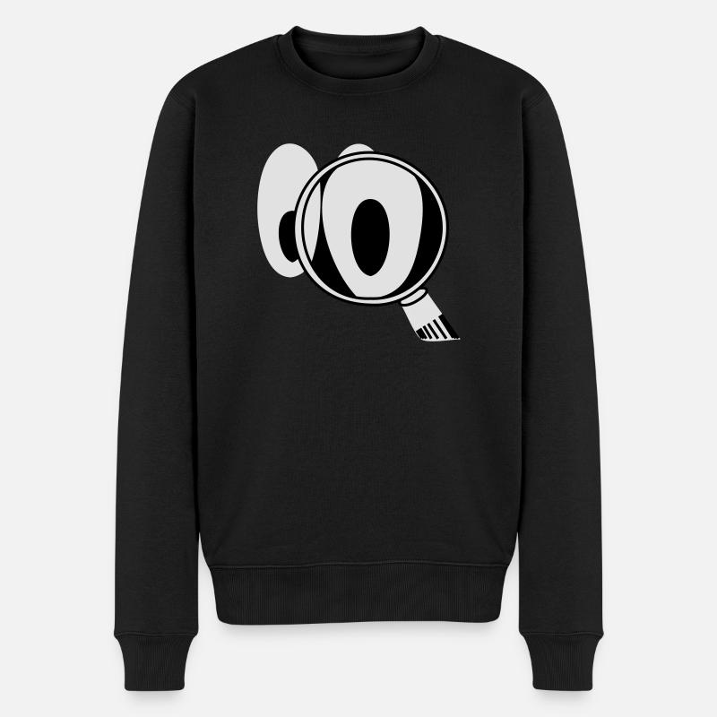 Smiley CSI - Männer Premium Bio Pullover - Schwarz