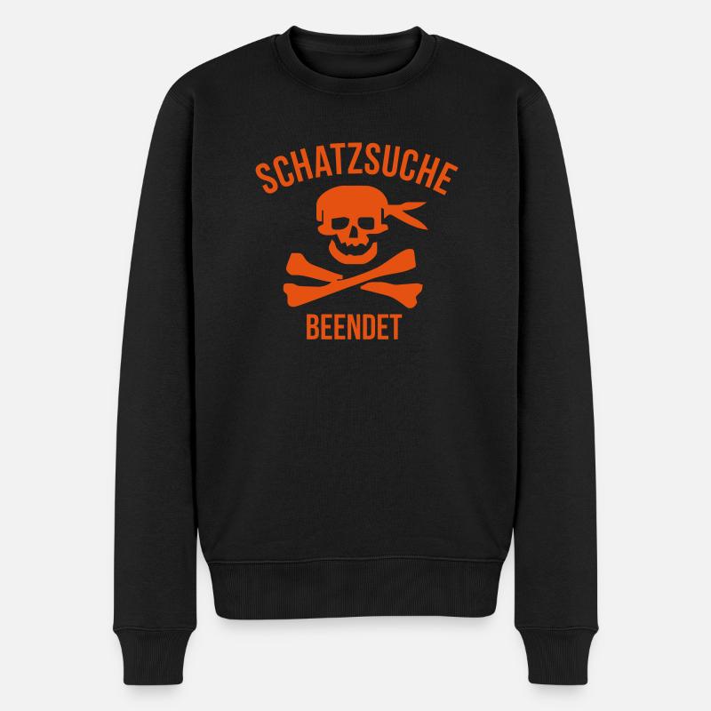 Schatzsuche beendet - Männer Premium Bio Pullover - Schwarz