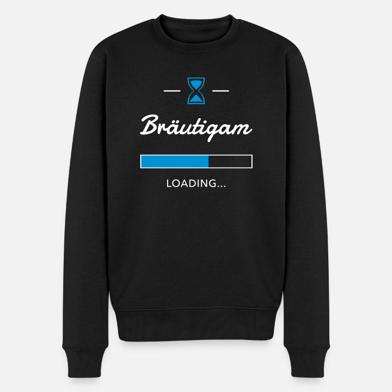 Bräutigam - Männer Premium Bio Pullover - Schwarz