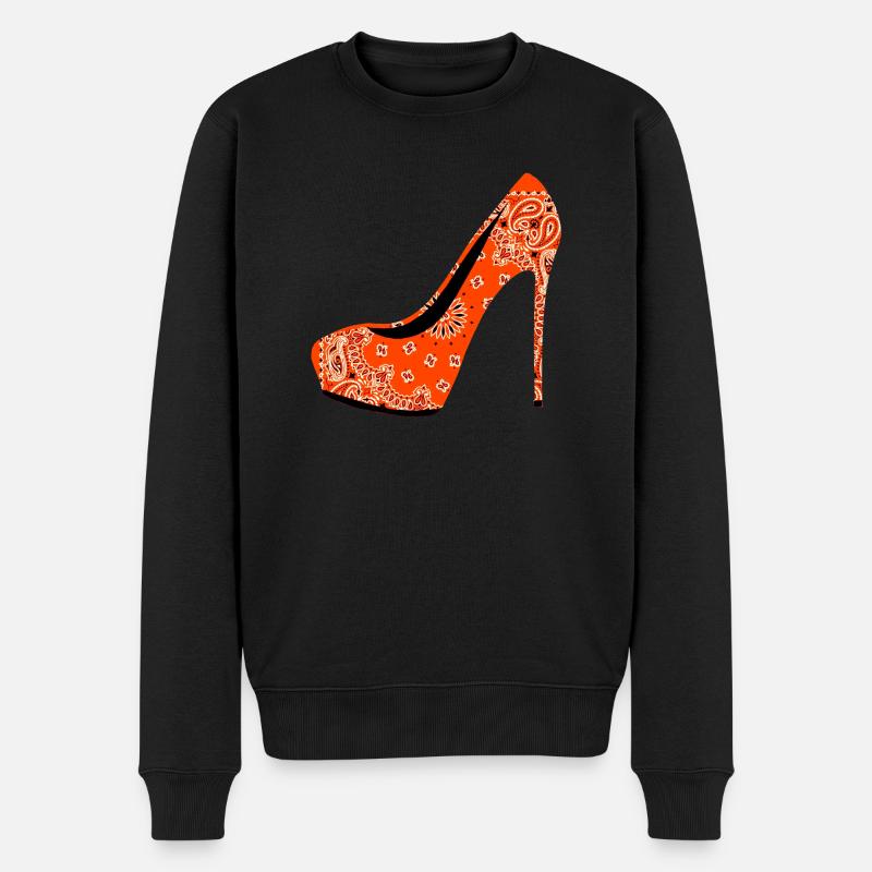 Stöckelschuh - Männer Premium Bio Pullover - Schwarz