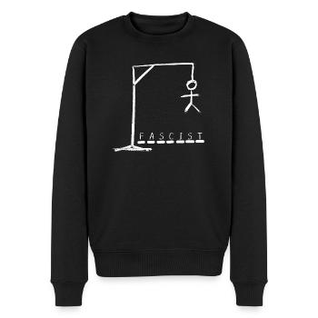 Hangman Game Antifascist - Männer Premium Bio Pullover - Schwarz - Vorne - Nico (187cm)