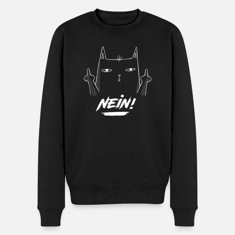 Non, non ! Chat - Pull Premium bio Homme - noir