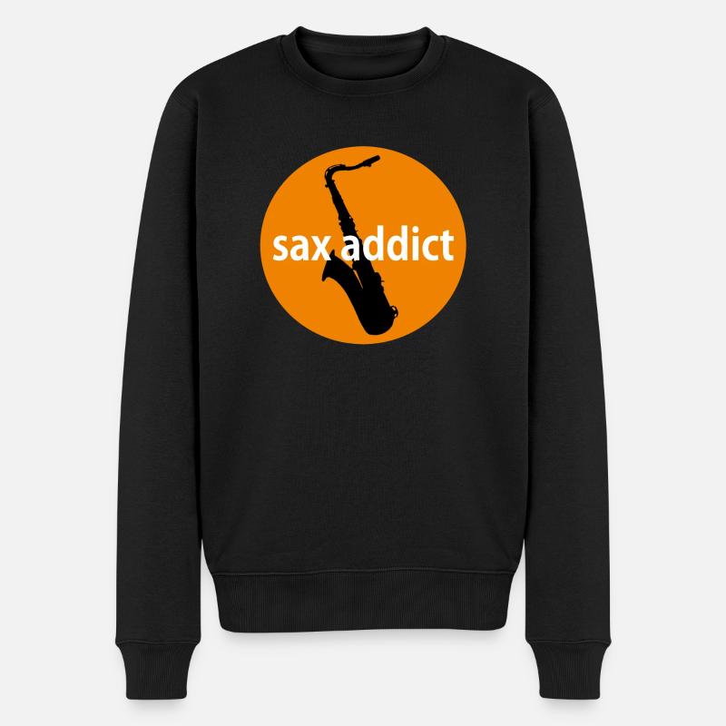 Sax addict - Pull Premium bio Homme - noir