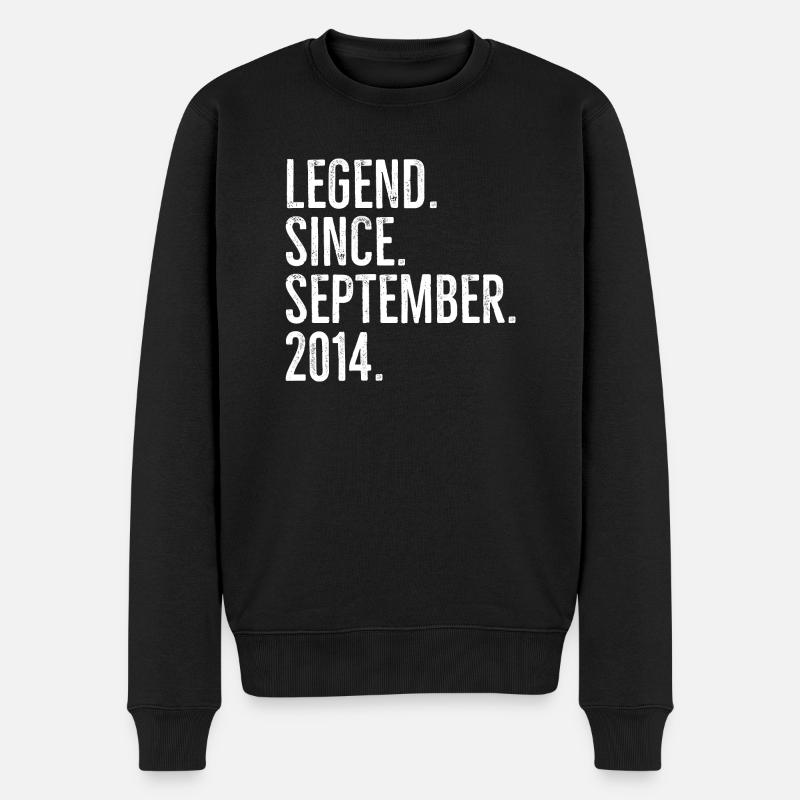 Legende seit September 2014 - Männer Premium Bio Pullover - Schwarz