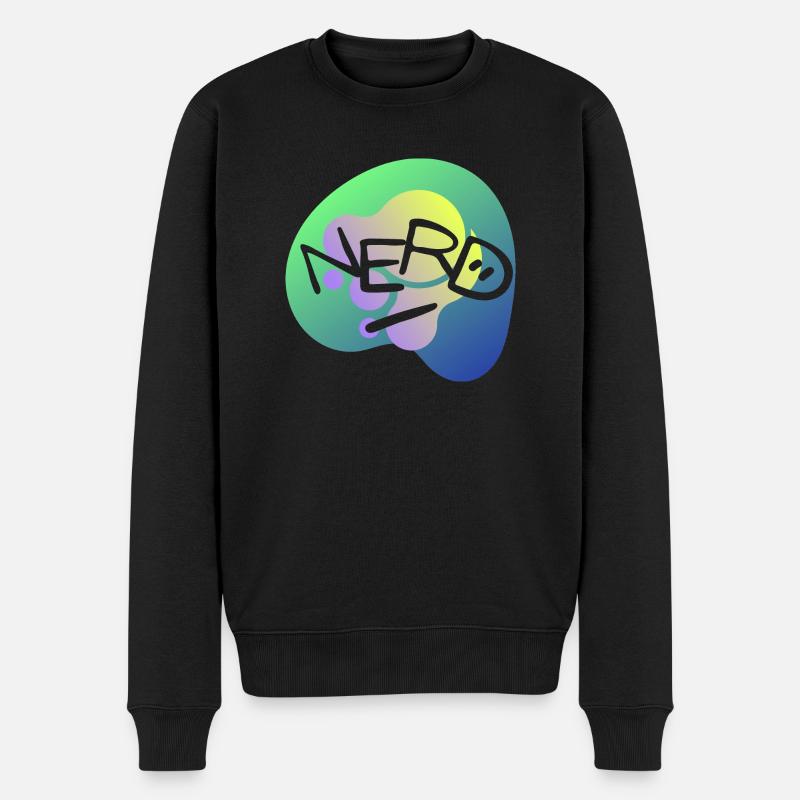 NERD - Männer Premium Bio Pullover - Schwarz
