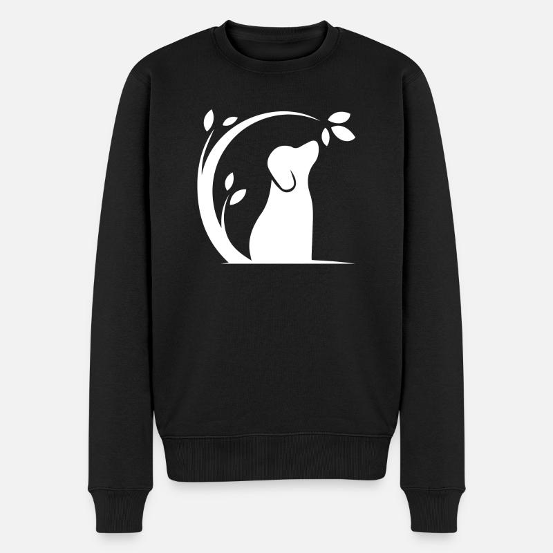 Hund Dog - Männer Premium Bio Pullover - Schwarz