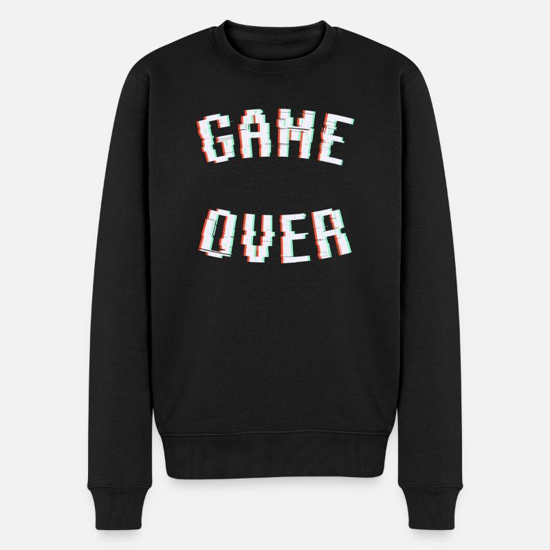 Game Over - Männer Premium Bio Pullover - Schwarz