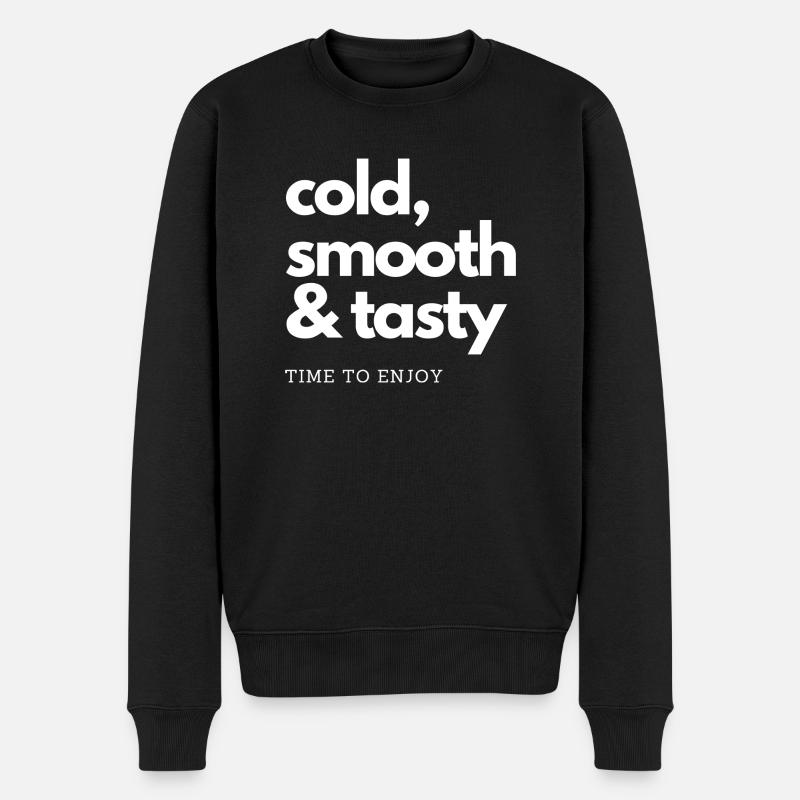 Time to Enjoy - Männer Premium Bio Pullover - Schwarz