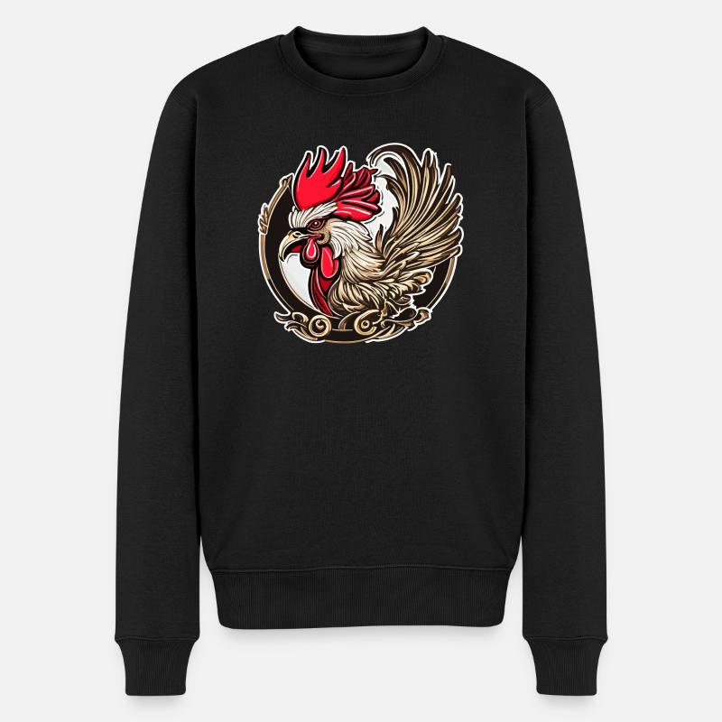Coq de la chance - Pull Premium bio Homme - noir