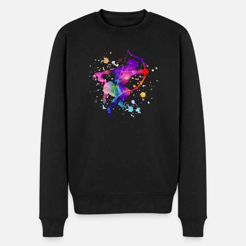 Roland Schütze - Männer Premium Bio Pullover - Schwarz