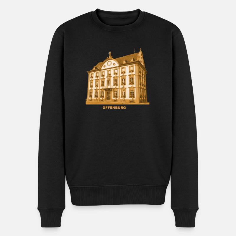 Offenburg Rathaus Ortenaukreis Baden-Württemberg - Männer Premium Bio Pullover - Schwarz