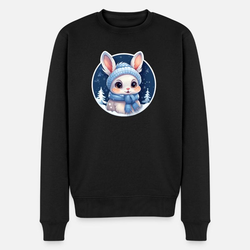 Lapin des neiges - Pull Premium bio Homme - noir