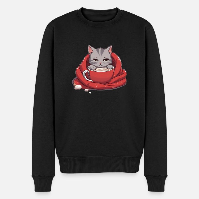 Chat adorable - Pull Premium bio Homme - noir