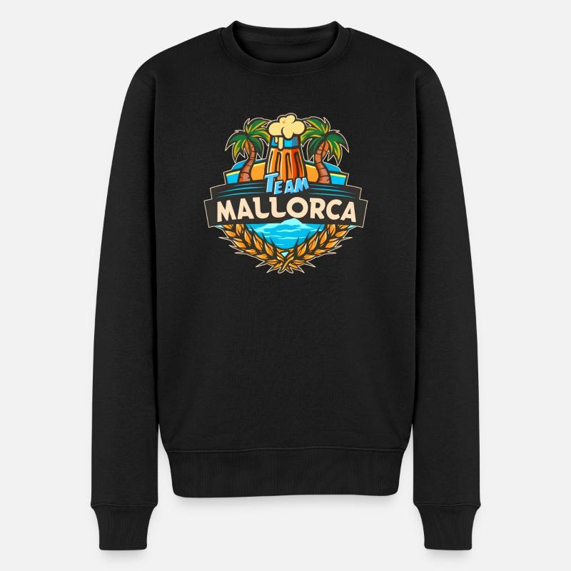 Team Mallorca Urlaub - Männer Premium Bio Pullover - Schwarz