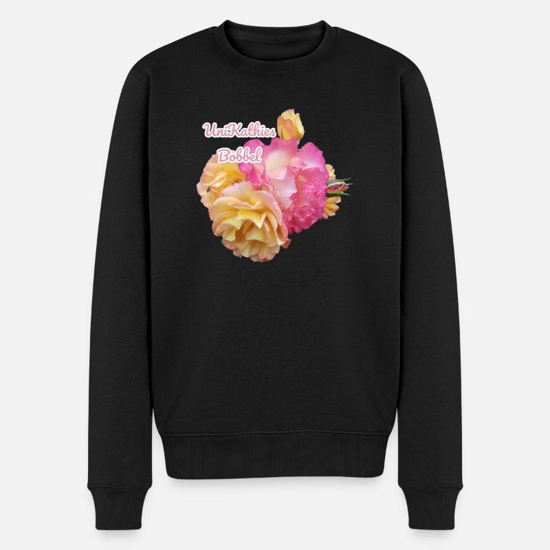 Unikathies flower - Männer Premium Bio Pullover - Schwarz
