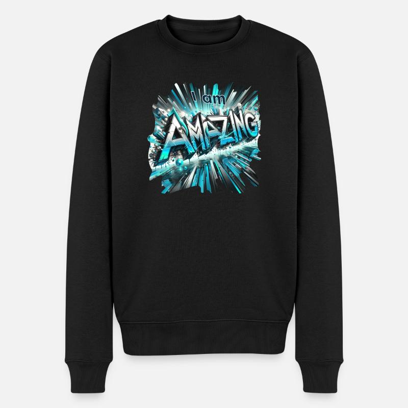 amazing - Männer Premium Bio Pullover - Schwarz