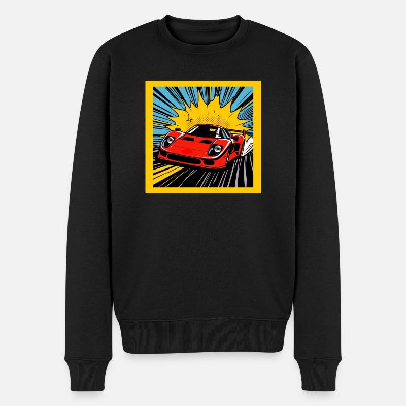 Sportwagen - Männer Premium Bio Pullover - Schwarz