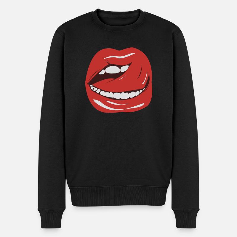 lip - Männer Premium Bio Pullover - Schwarz