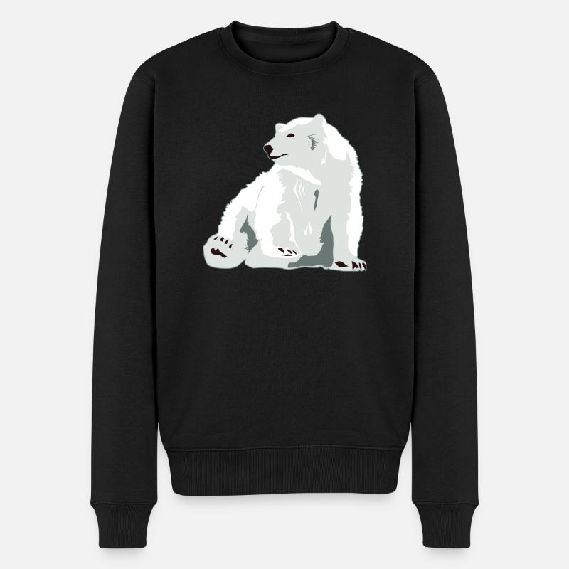 Eisbär - Männer Premium Bio Pullover - Schwarz
