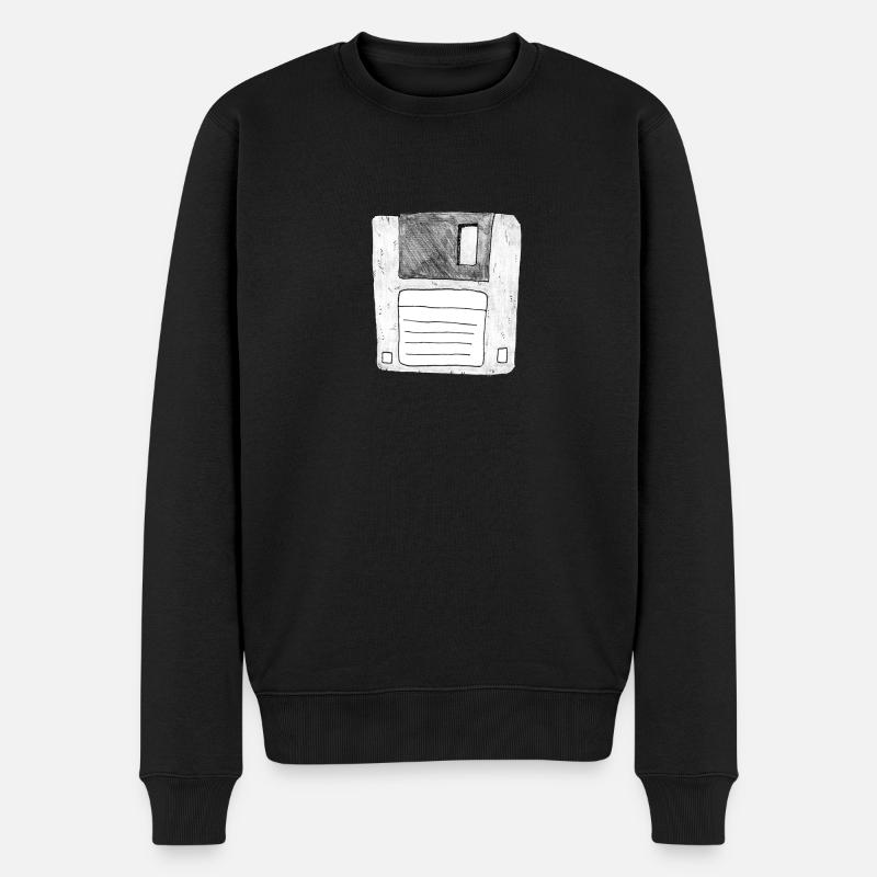 Floppy Disk MP - Männer Premium Bio Pullover - Schwarz