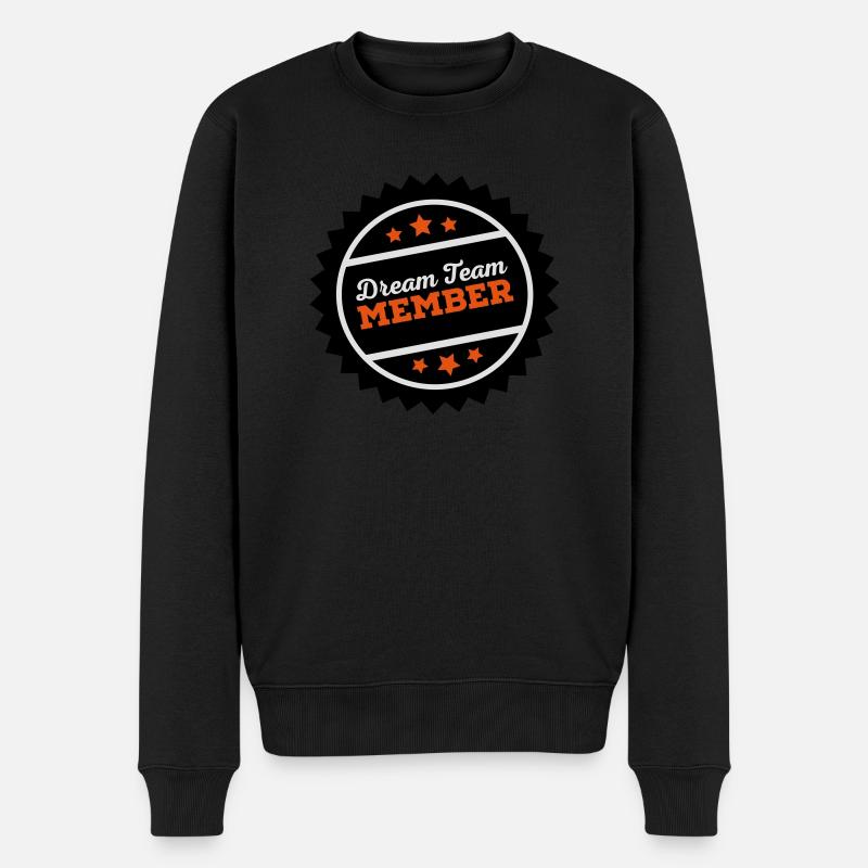 Team - Männer Premium Bio Pullover - Schwarz