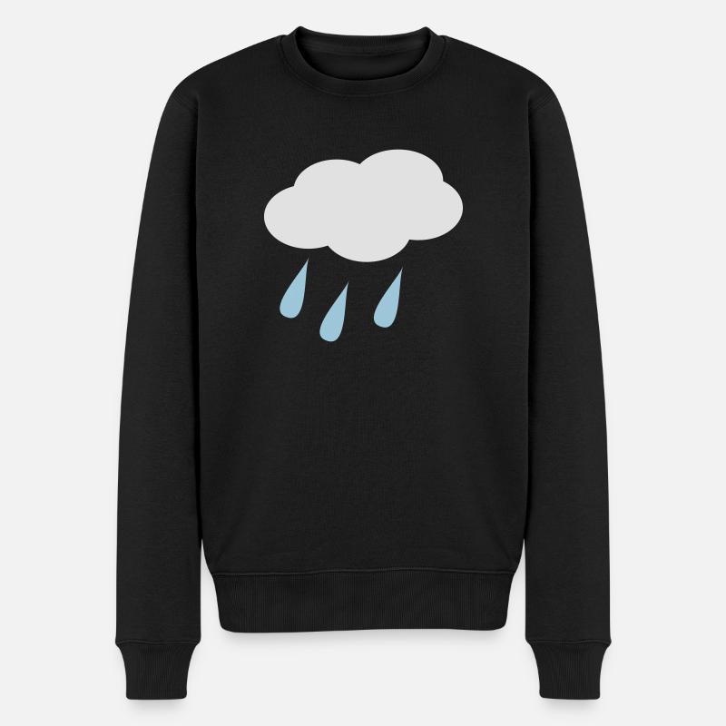 regen - Männer Premium Bio Pullover - Schwarz