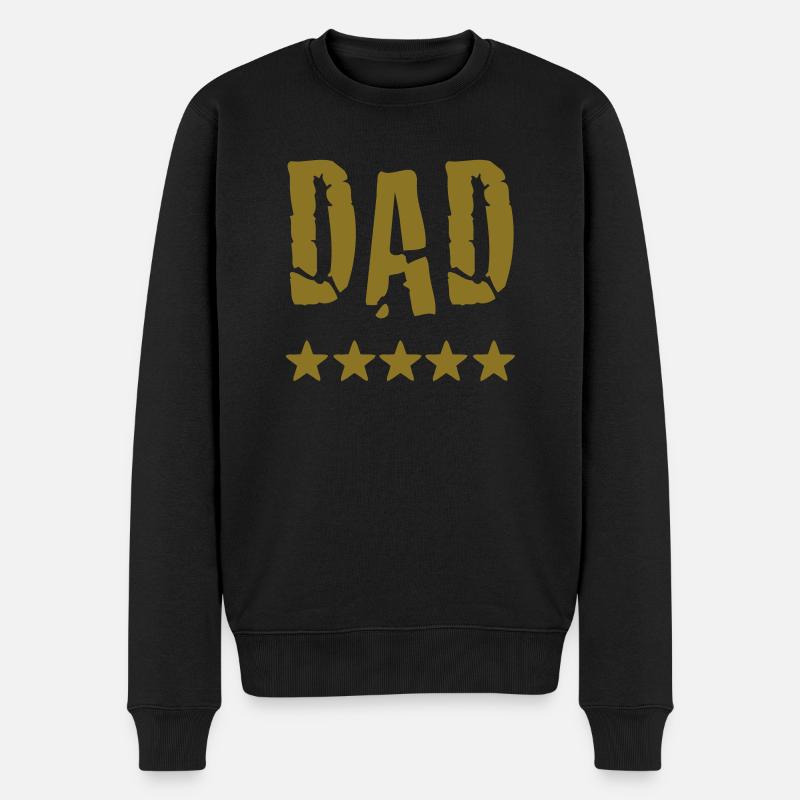 dad - Männer Premium Bio Pullover - Schwarz