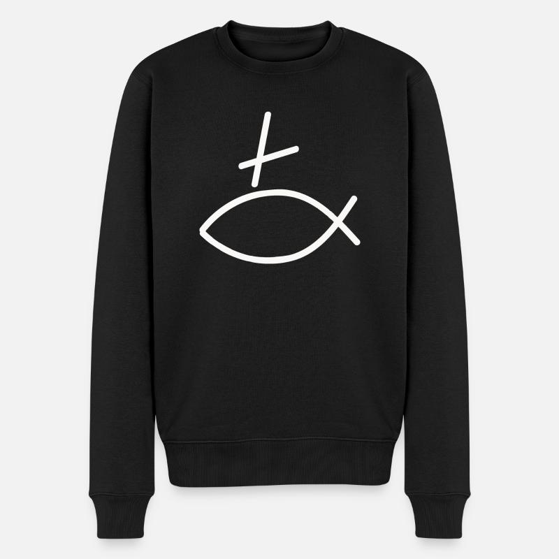 Altkatholischer Fisch Kirche Österreich - Männer Premium Bio Pullover - Schwarz