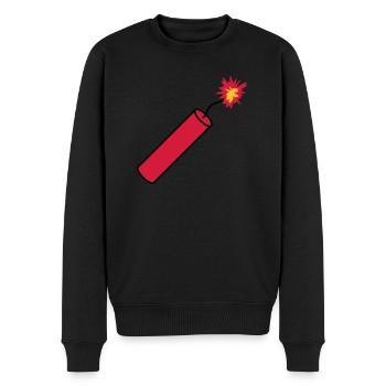 stange tnt dynamit explodieren explosion sprengsto - Männer Premium Bio Pullover - Schwarz - Vorne - Nico (187cm)