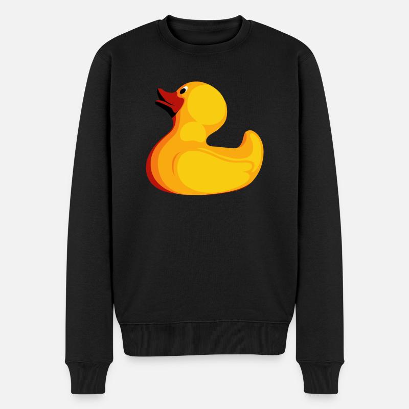Quietscheente - Männer Premium Bio Pullover - Schwarz