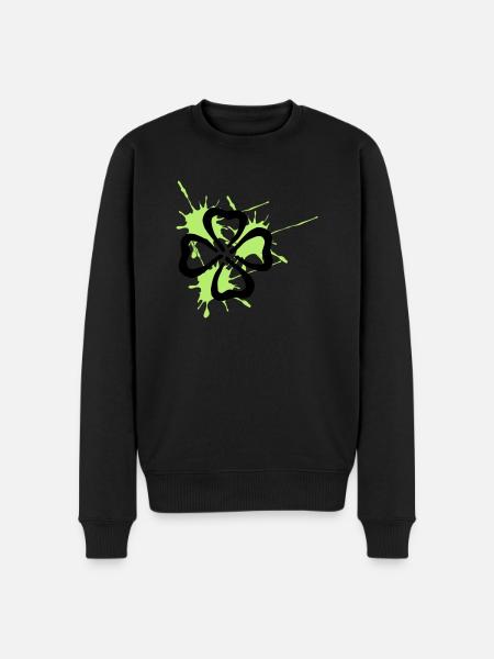 kleeblatt - Männer Premium Bio Pullover - Schwarz