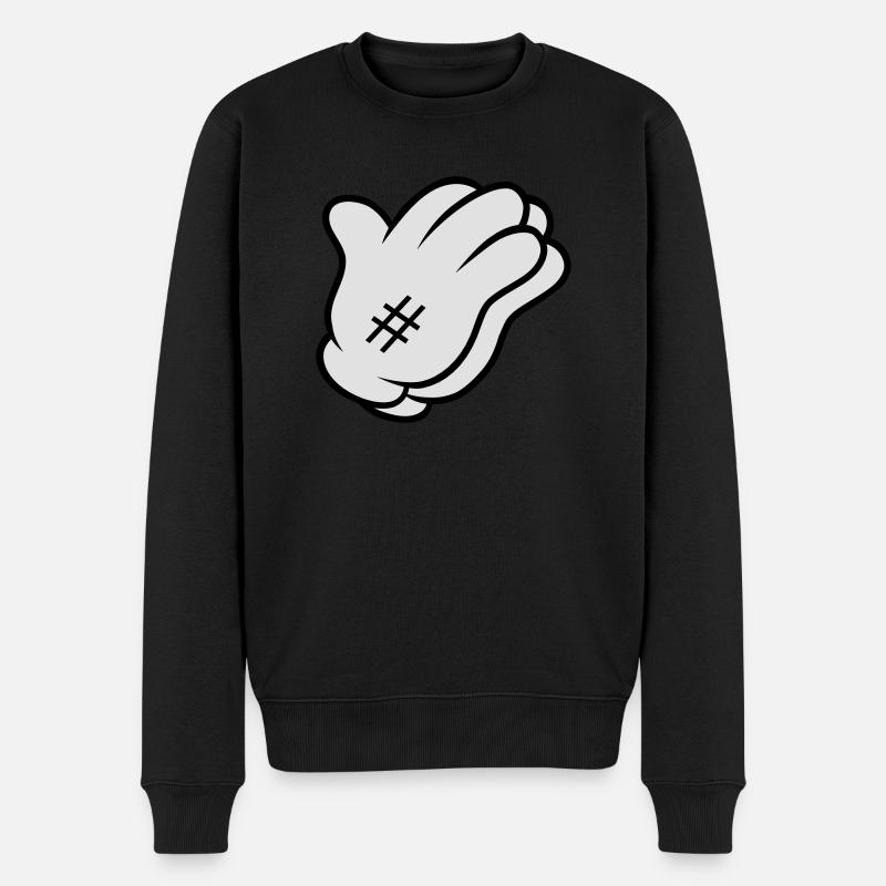 Comic Hand Pray - Pull Premium bio Homme - noir