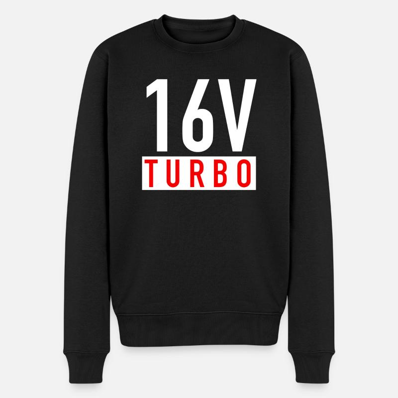 16V Turbo - Männer Premium Bio Pullover - Schwarz