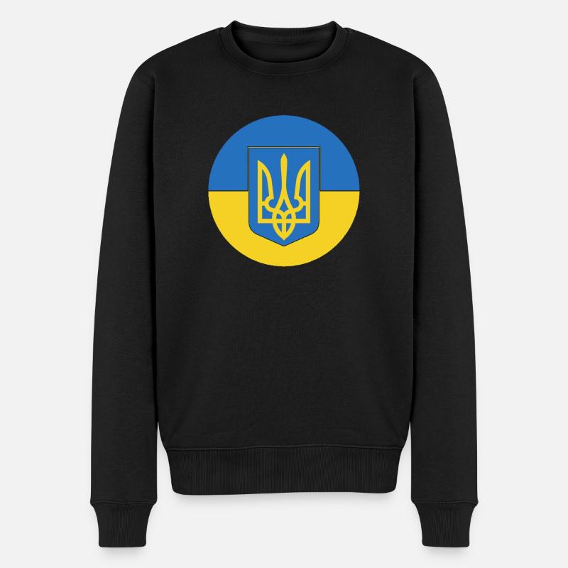 Ukraine - Männer Premium Bio Pullover - Schwarz
