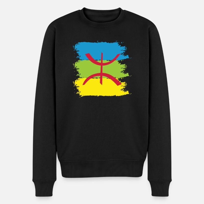 Flagge von Amazigh - Männer Premium Bio Pullover - Schwarz