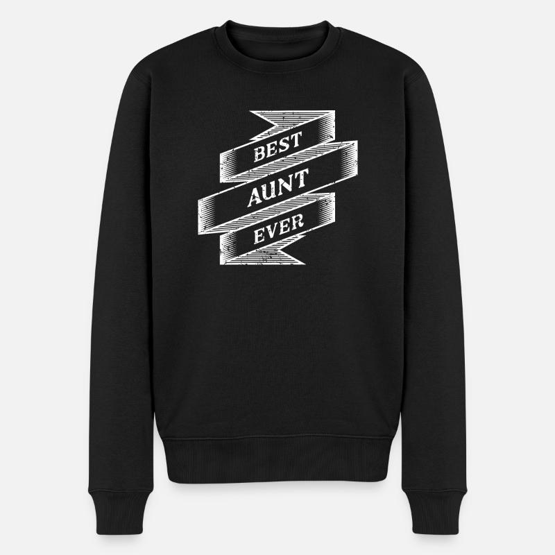 best aunt ever - Männer Premium Bio Pullover - Schwarz