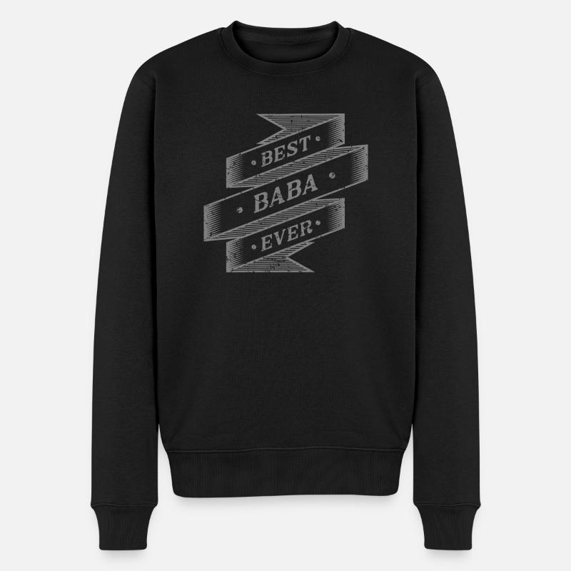 best baba ever - Männer Premium Bio Pullover - Schwarz