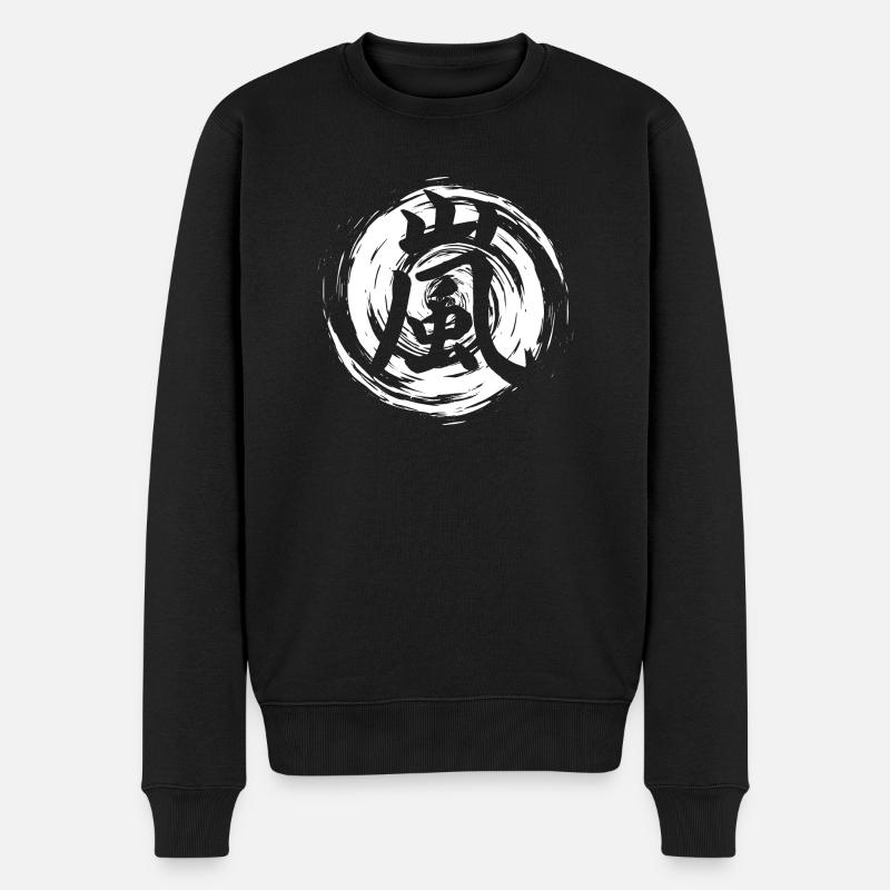 Arashi - Männer Premium Bio Pullover - Schwarz