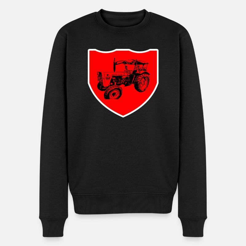 Traktor - Männer Premium Bio Pullover - Schwarz