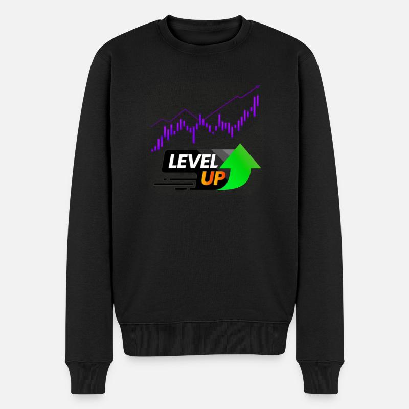 Level UP - Pull Premium bio Homme - noir