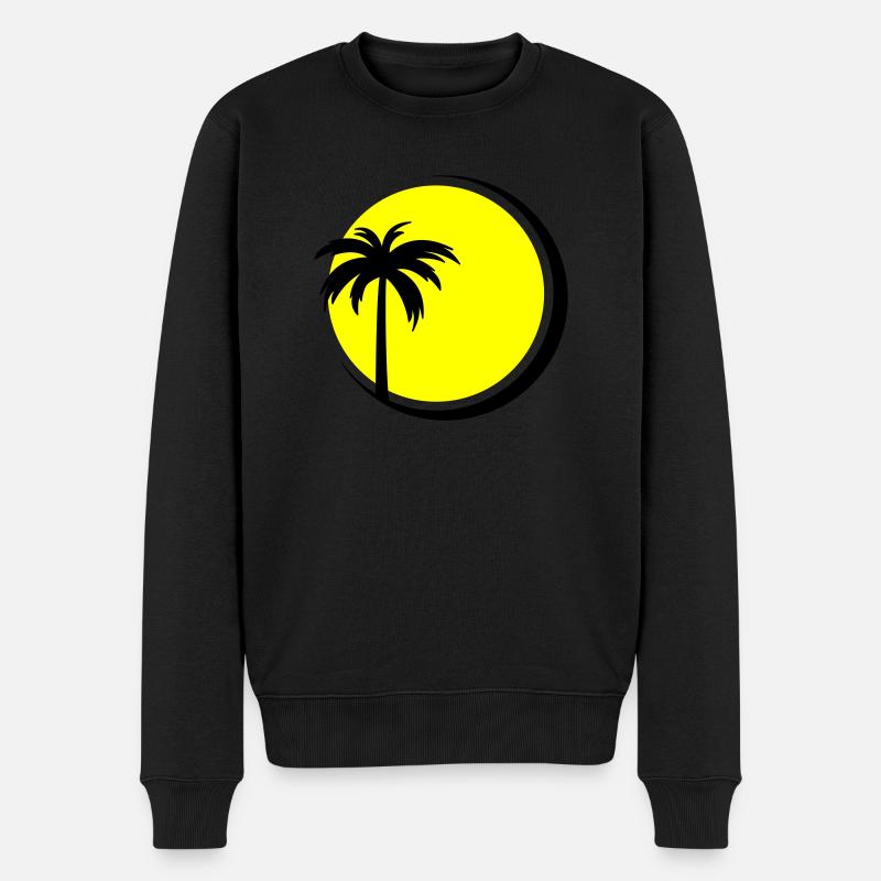 Palm Sun 02 - Pull Premium bio Homme - noir