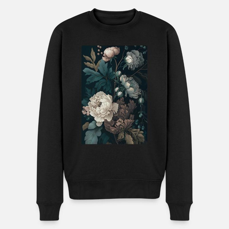 Peinture de fleurs 1 - Pull Premium bio Homme - noir