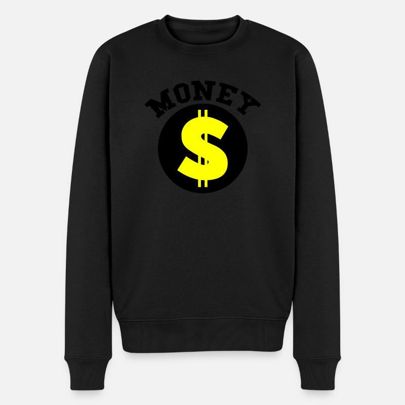 money - Männer Premium Bio Pullover - Schwarz